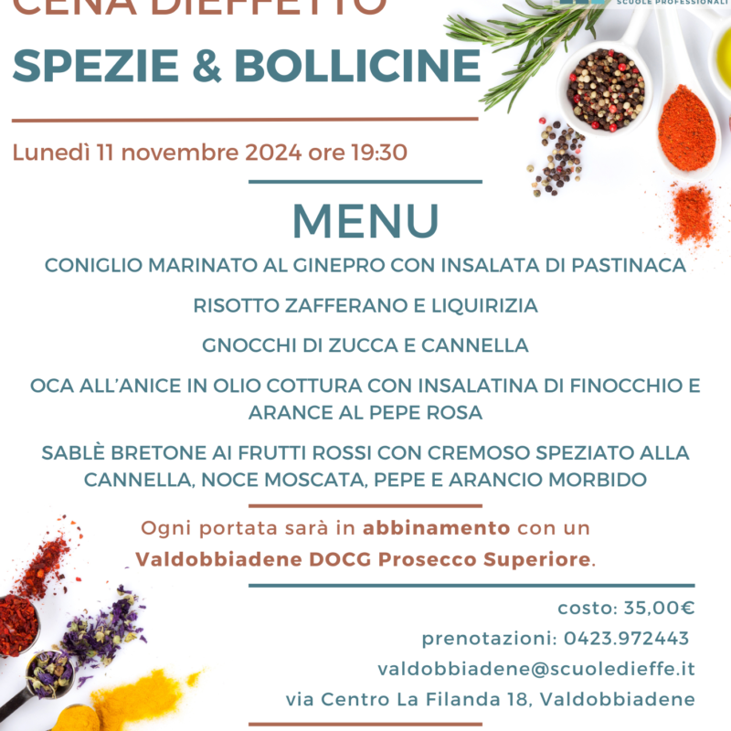 I nostri Valdobbiadene DOCG alla CENA DIEFFETTO